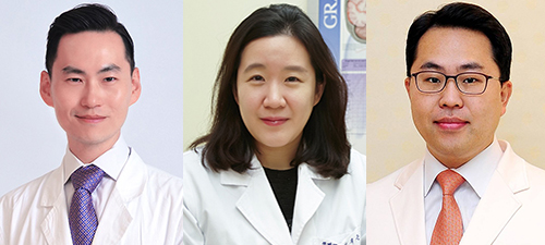 왼쪽부터 김성민, 김지은, 신동욱 교수