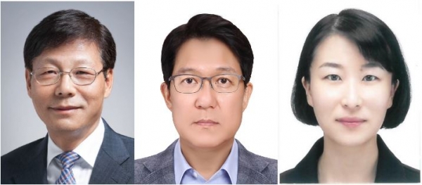 왼쪽부터 LSK Global PS 신대희 부사장, 김성제 부사장, 김경아 이사