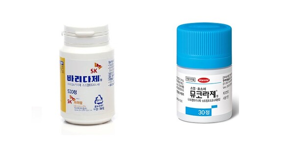 스트렙토 제제 오리지널 품목 '바리다제'와 처방 1위 품목 '뮤코라제'