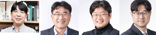 (왼쪽부터) 김준곤, 서영호, 이민재, 이용석 교수