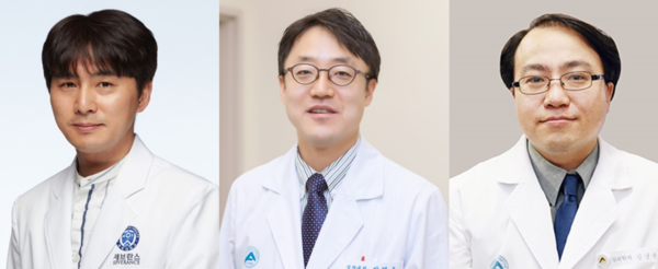 왼쪽부터 지헌영 교수,박덕우 교수, 김남국 교수